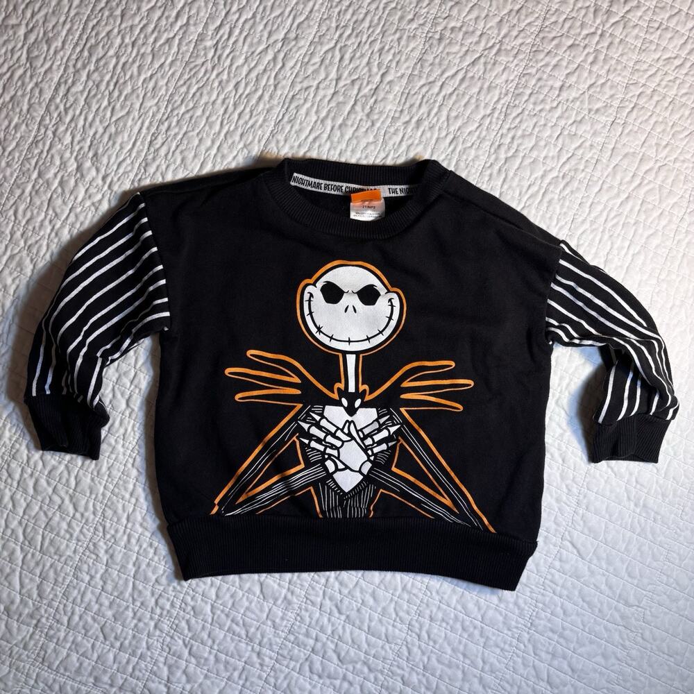 Disney The Nightmare Before Christmas Jack Skellington Sweatshirt Toddler Sz 2T